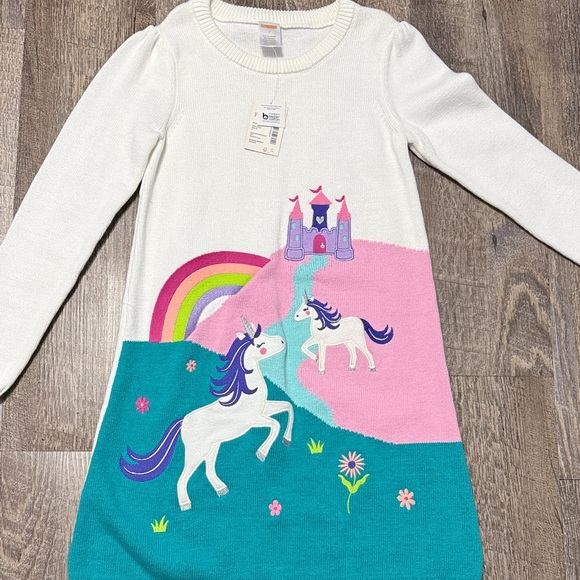 NWT Gymboree Unicorn Sweater Dress - Picture 6 of 8
